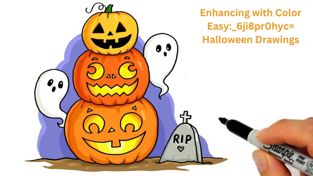 Enhancing with Color Easy_6ji8pr0hyc= Halloween Drawings